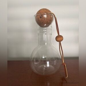 Vintage Pyrex Carafe with Ball Cork Stopper